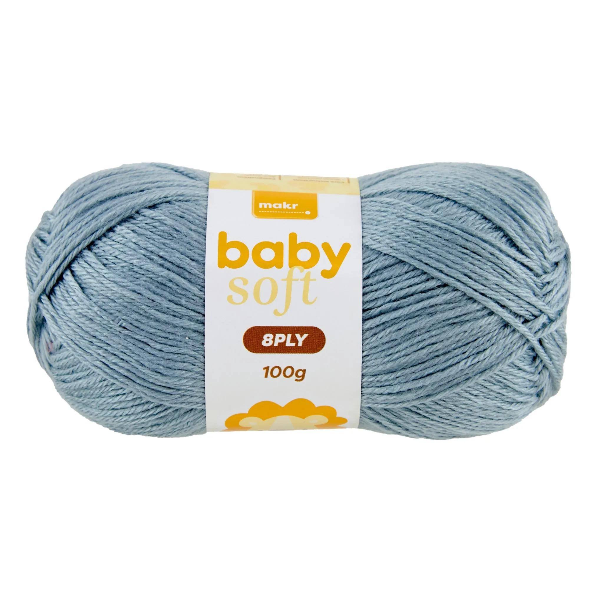 Makr Baby Soft Crochet & Knitting Yarn 8ply, 100g Acrylic Nylon Yarn