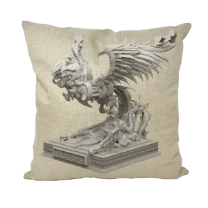 Merciless the Flaming SkyBird Throw Pillows