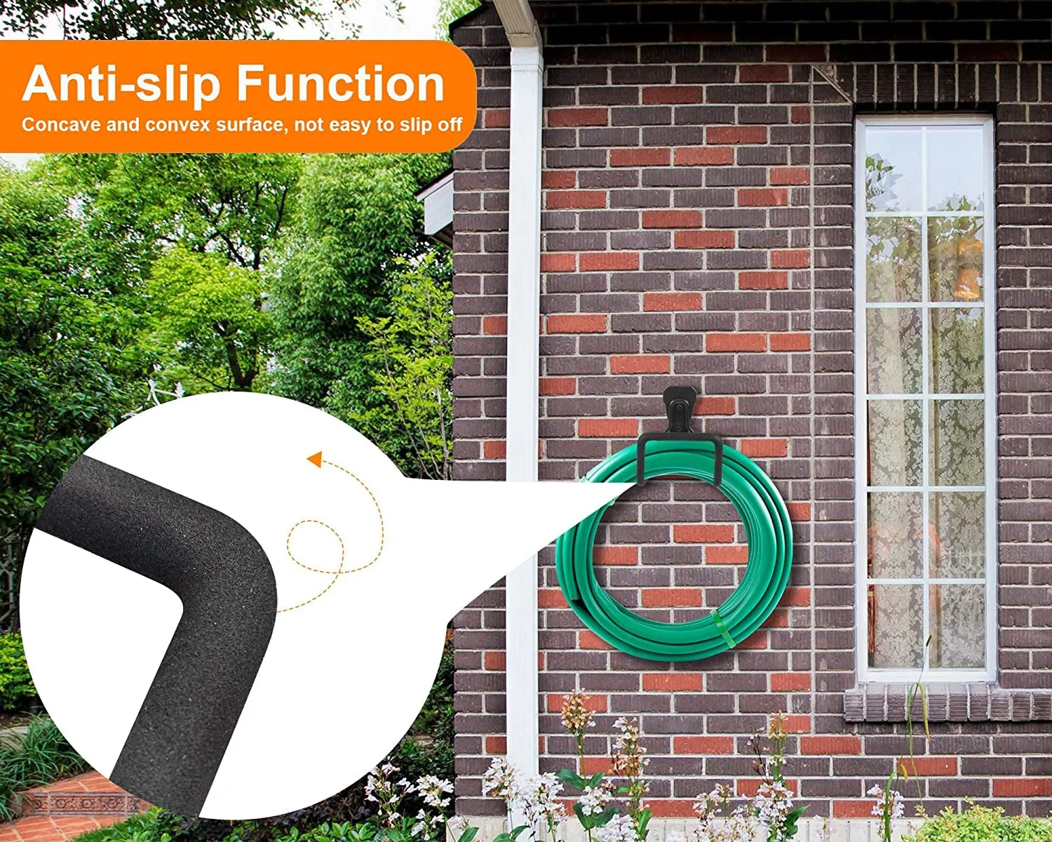 Metal Garden Hose Holder - Heavy Duty Hose Hanger Wall Mounted Water Hose Holder for outside Yard, Sturdy Hose Reel Hose Hooks for Water Hose