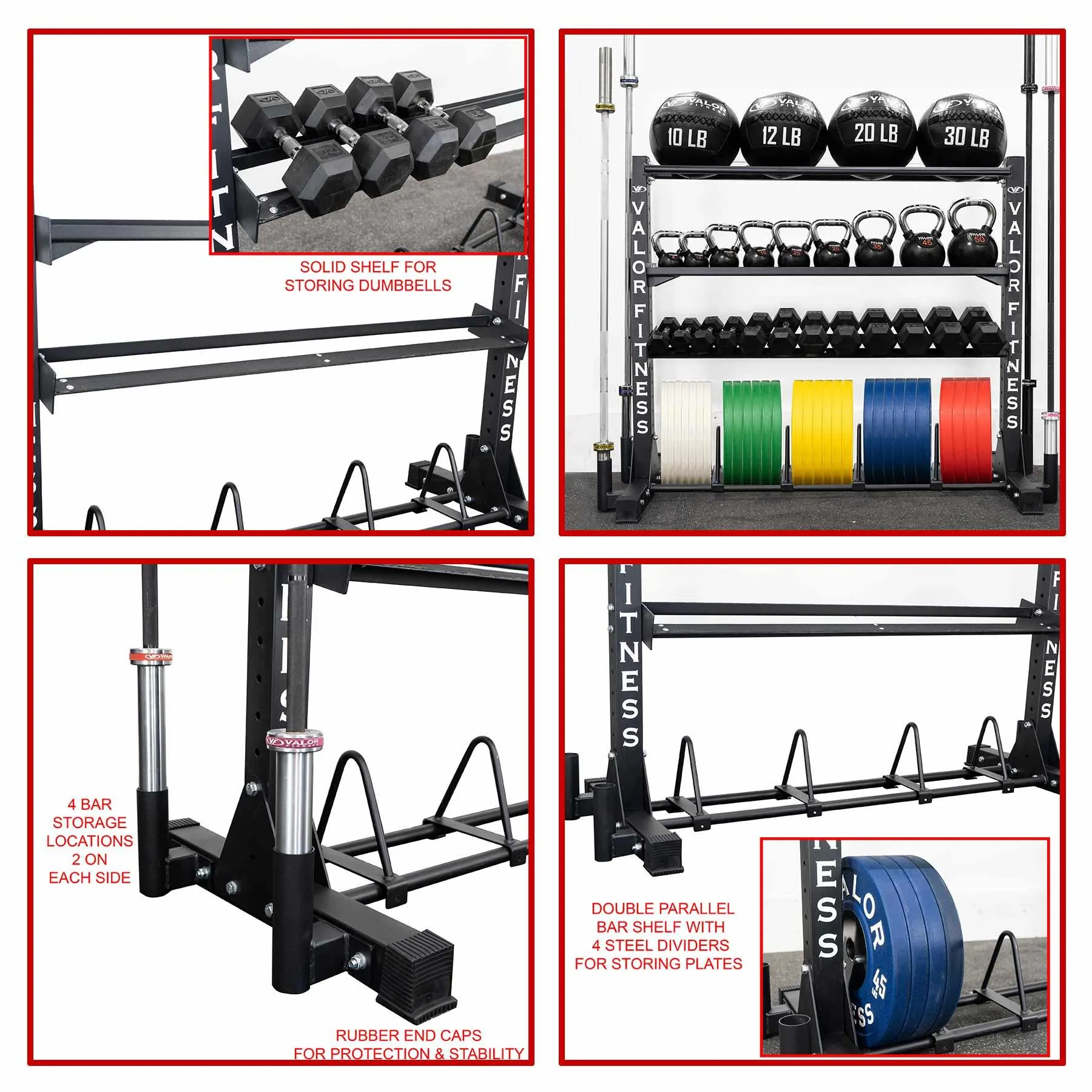 Multifunctional Fitness Equipment Storage Rack