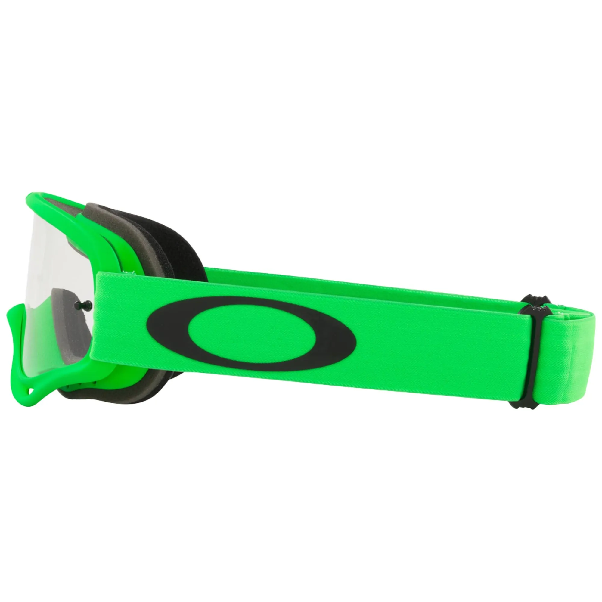 Oakley OO7029-64 O-Frame 2.0 MX Goggles Clear Impact-Resistant Lens Moto Green Strap