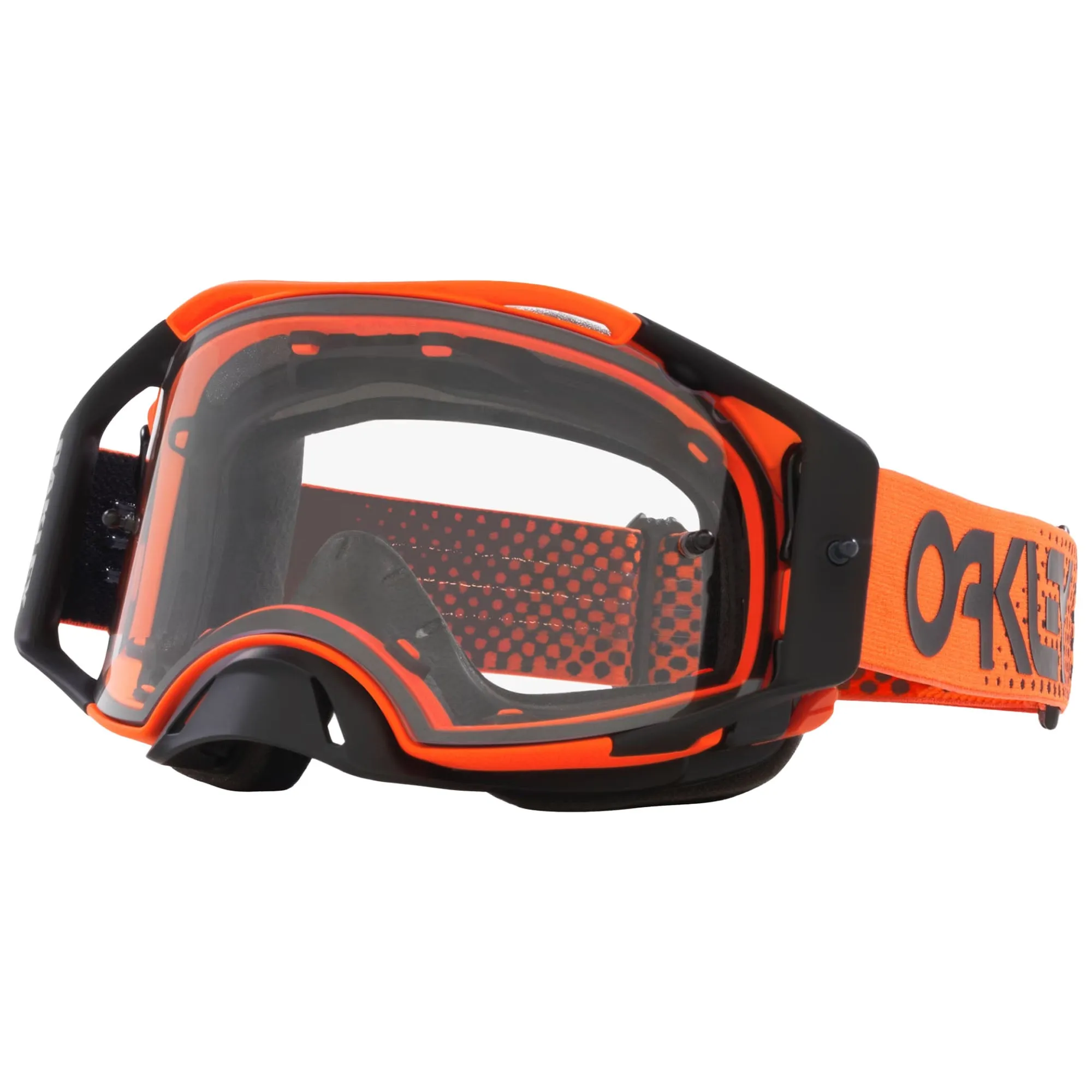 Oakley OO7046-E0 Airbrake MX Goggles Clear Impact Resistant Lenses Moto Orange Strap