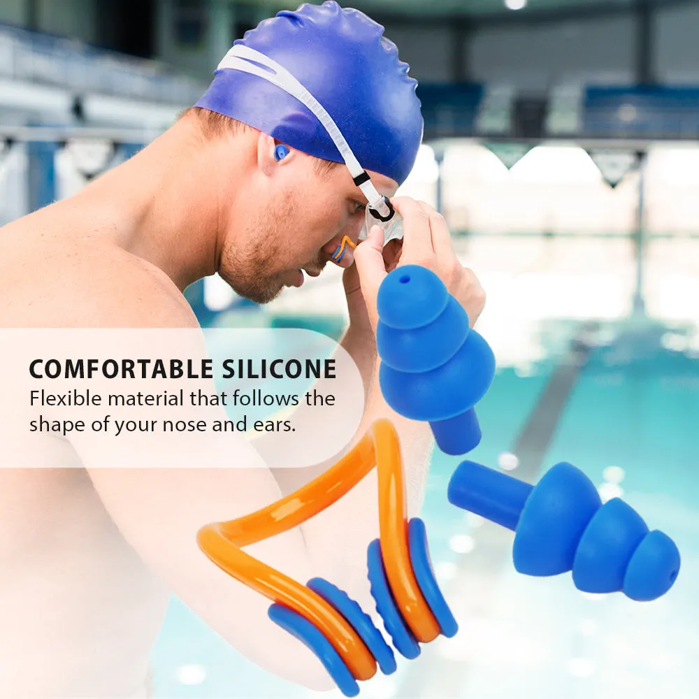 Oceantric Swimming Earplugs and Nose Clip Set