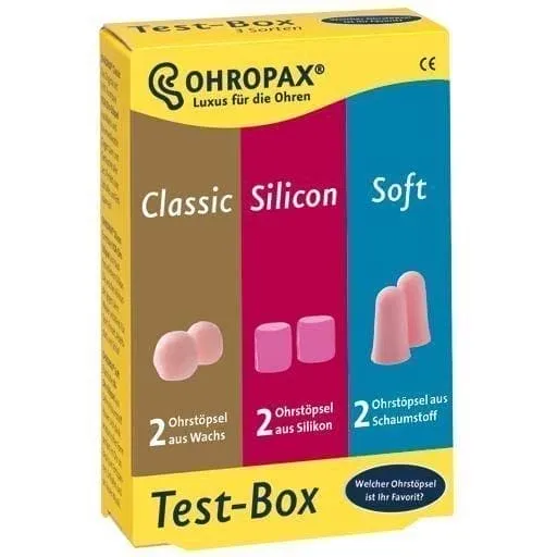 OHROPAX test box 3 types of earplugs