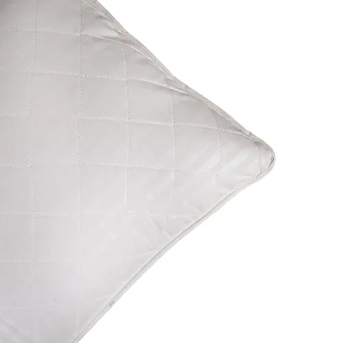 ORCHEED Soft Microfiber Quilted Pillow for Sleeping, 17x27 inch, White, Pack of 2