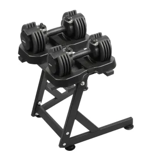 PRCTZ, 5-25lb Quick Select Adjustable Dumbbell Set with Stand