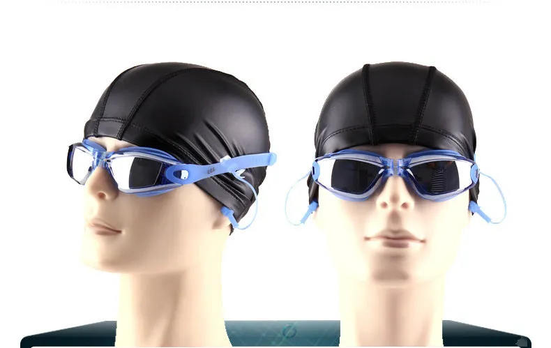 Professional Swimming Goggles Swimming Glasses with Earplugs Nose Clip Electroplate Waterproof Silicone