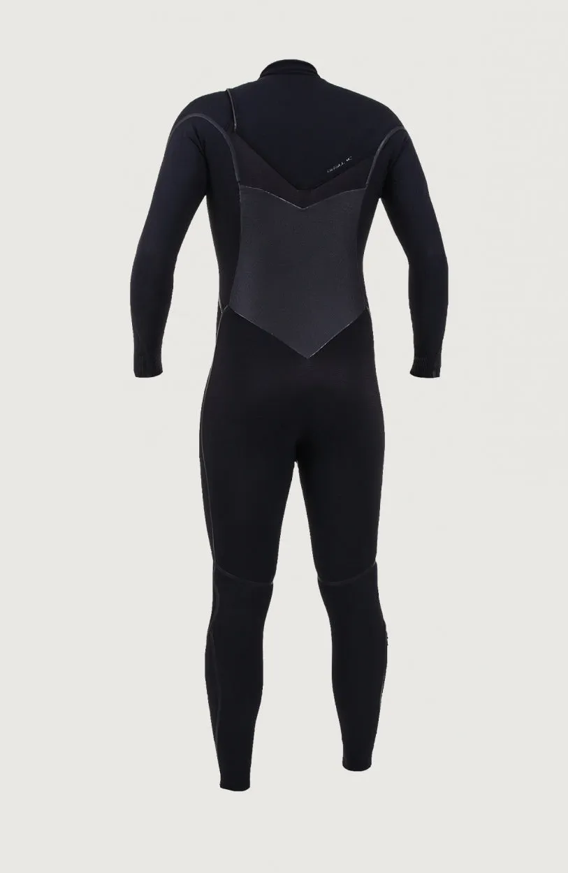 Psycho Tech 4/3mm Chest Zip Full Wetsuit | BLACK/BLACK