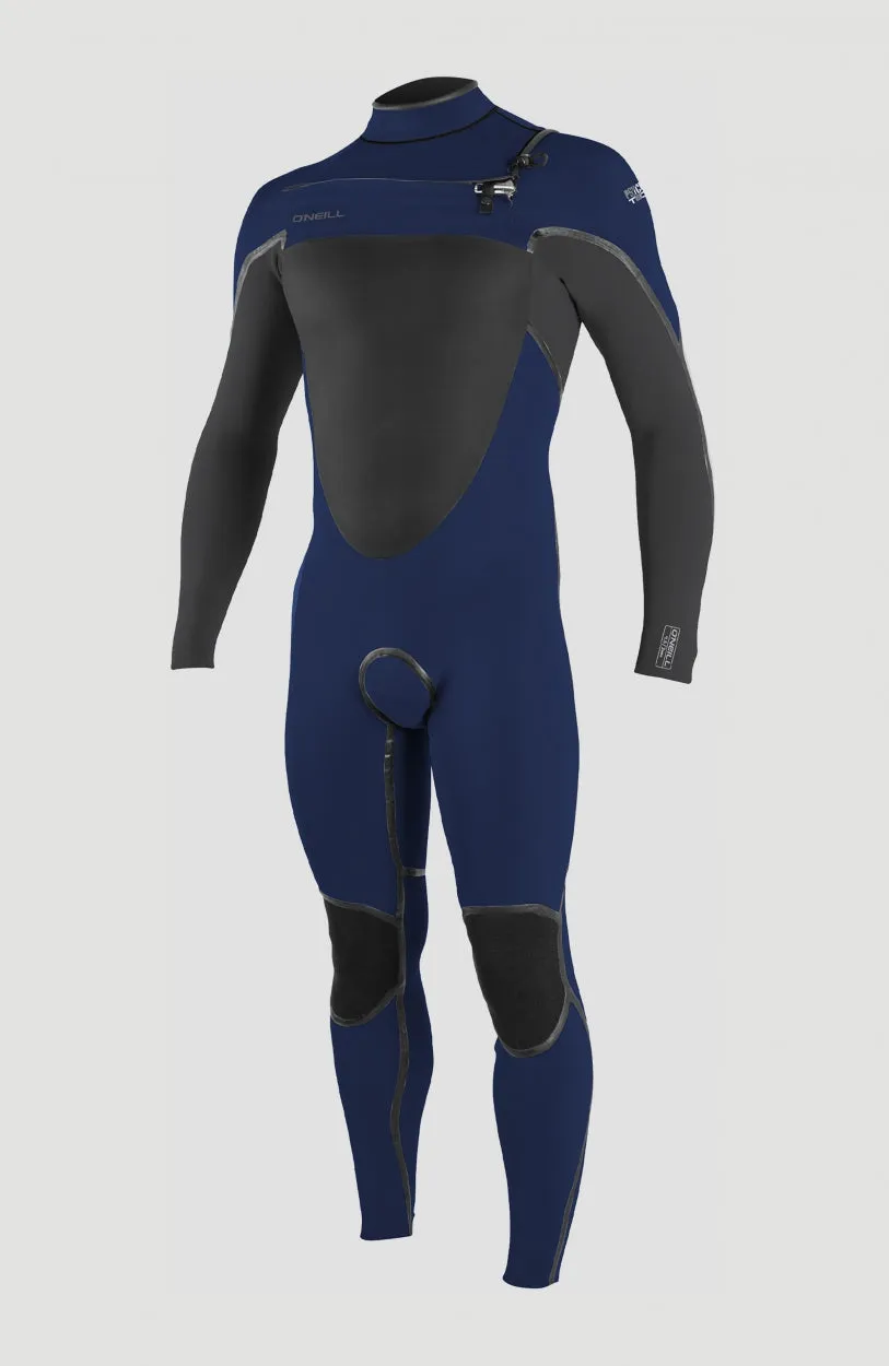 Psycho Tech 4/3mm Chest Zip Full Wetsuit | Navy/Gumetal