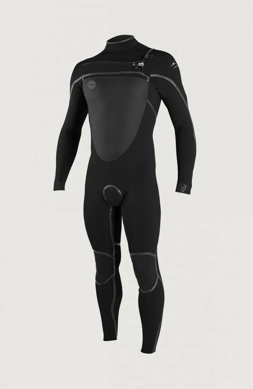 Psycho Tech Chest Zip 4/3mm Full Wetsuit | BLACK/BLACK