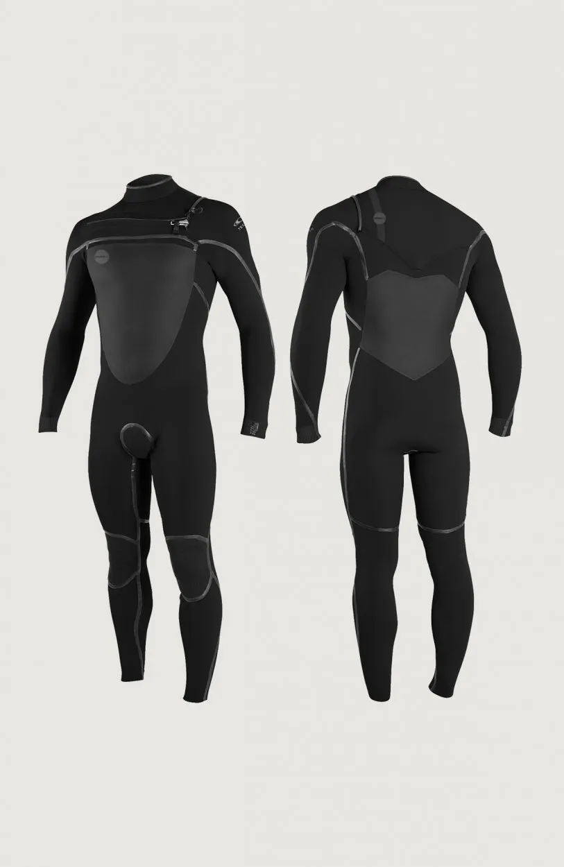 Psycho Tech Chest Zip 4/3mm Full Wetsuit | BLACK/BLACK