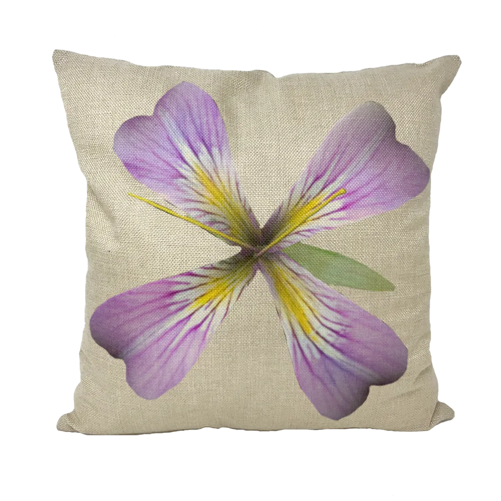 PurpleFlower3 Throw Pillows