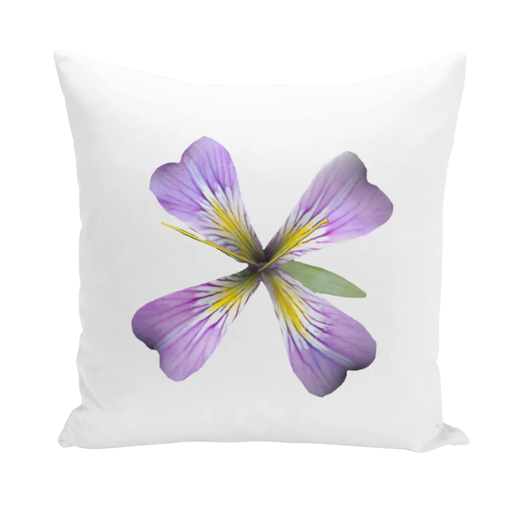 PurpleFlower3 Throw Pillows