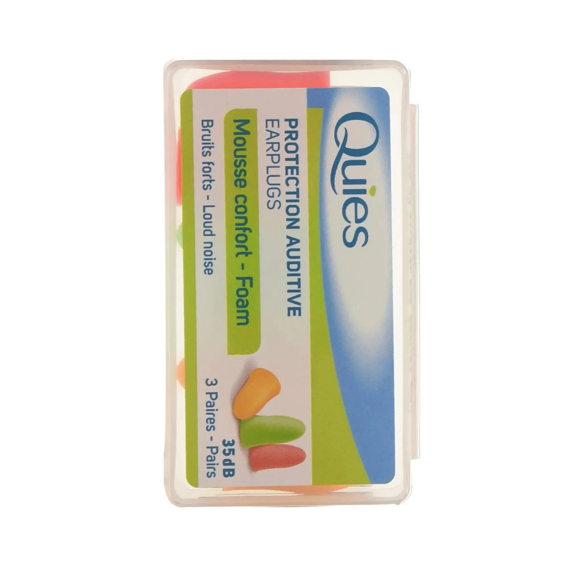 Quies Foam 3 Pairs Earplugs