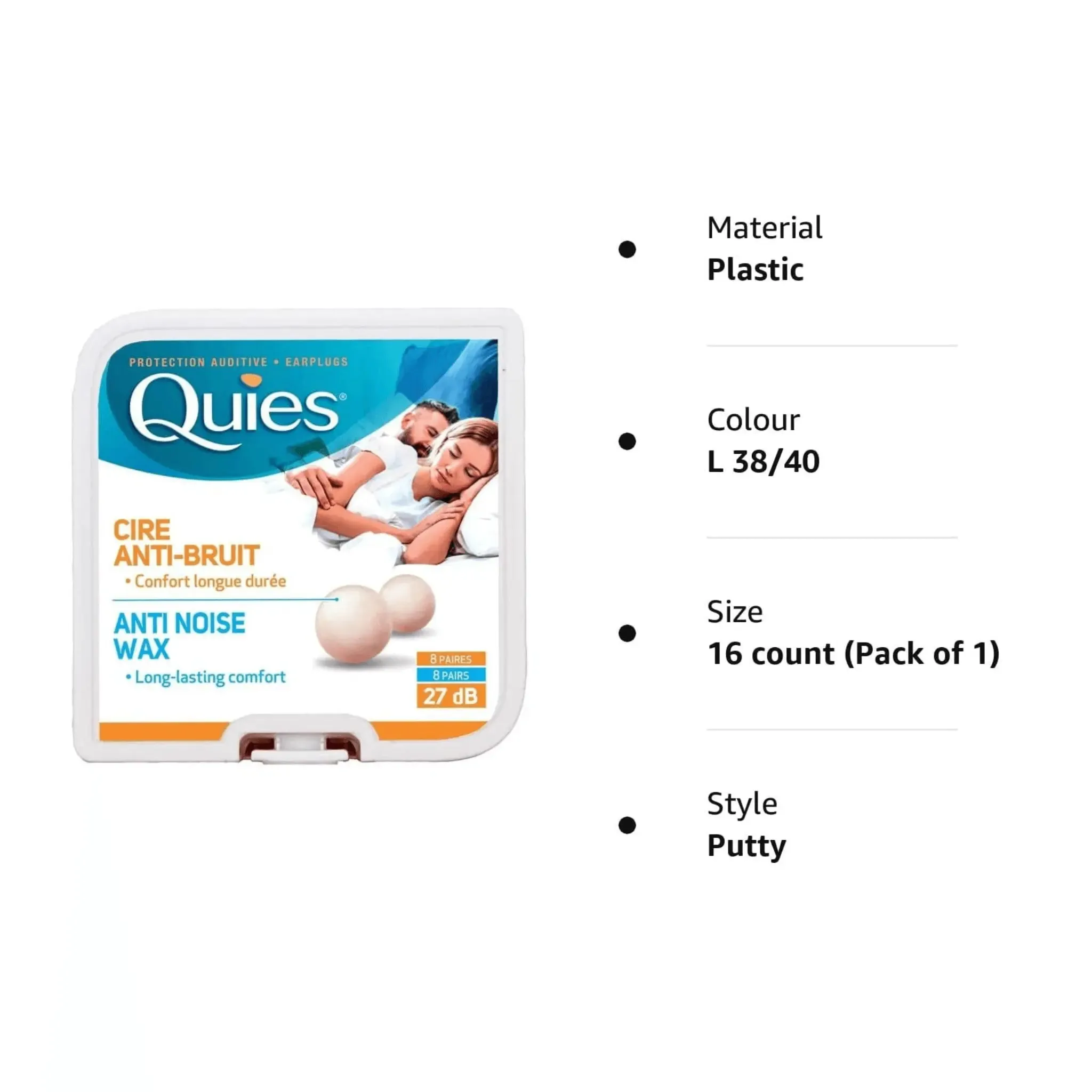 Quies Natural Wax 8-Pairs Earplug