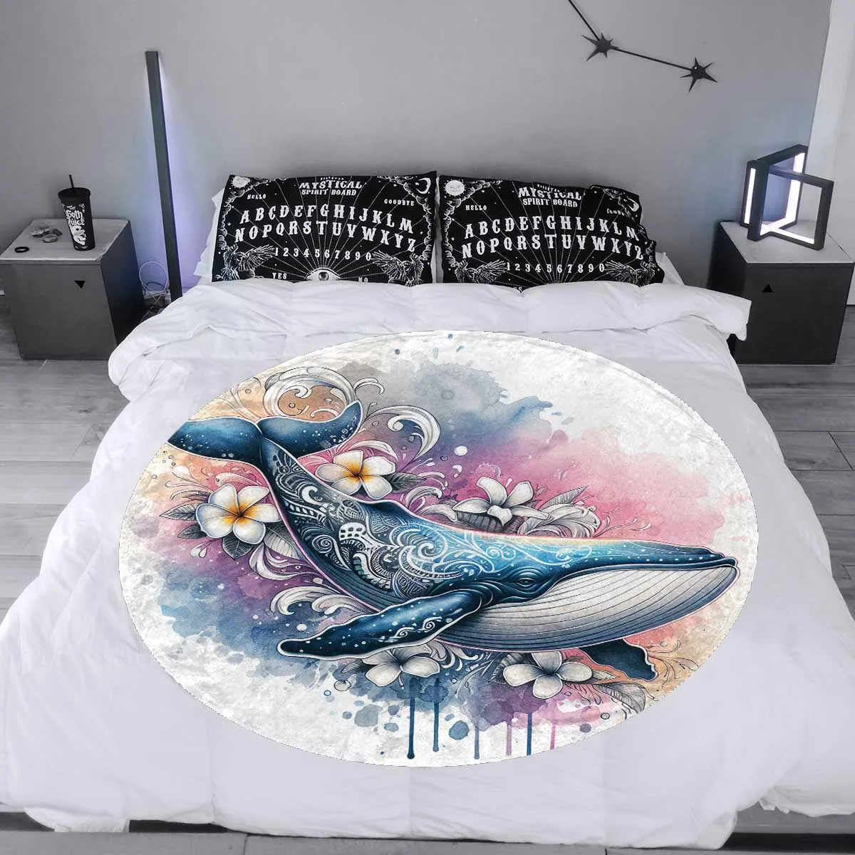 Sea_Animals_Whale_Awd351113  Circular Micro Fleece Blanket 60"