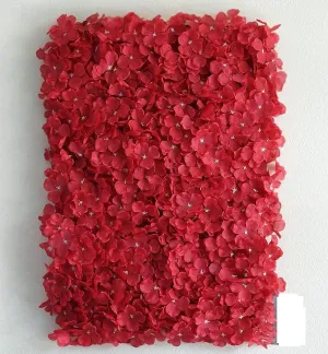 Sellplus Artificial Grass Vertical Wall Small Leaves Tiles | Vertical Garden Wall Tiles Flowers Headed (Red)