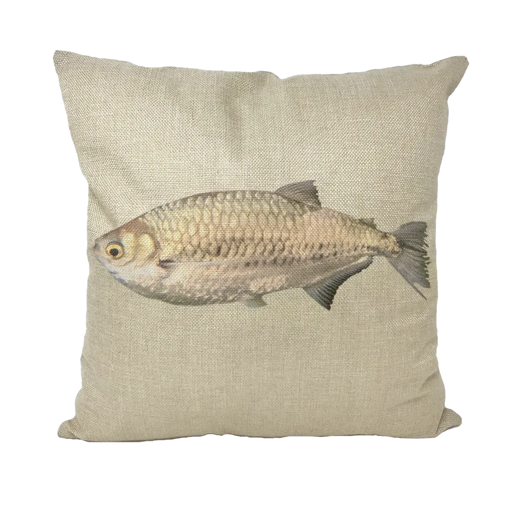 Silver Fish Throw Pillows