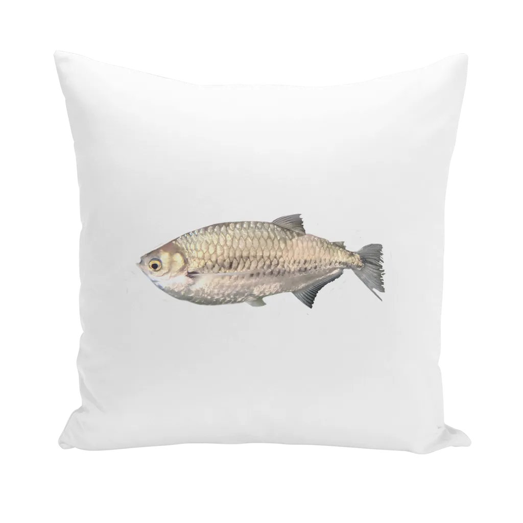 Silver Fish Throw Pillows