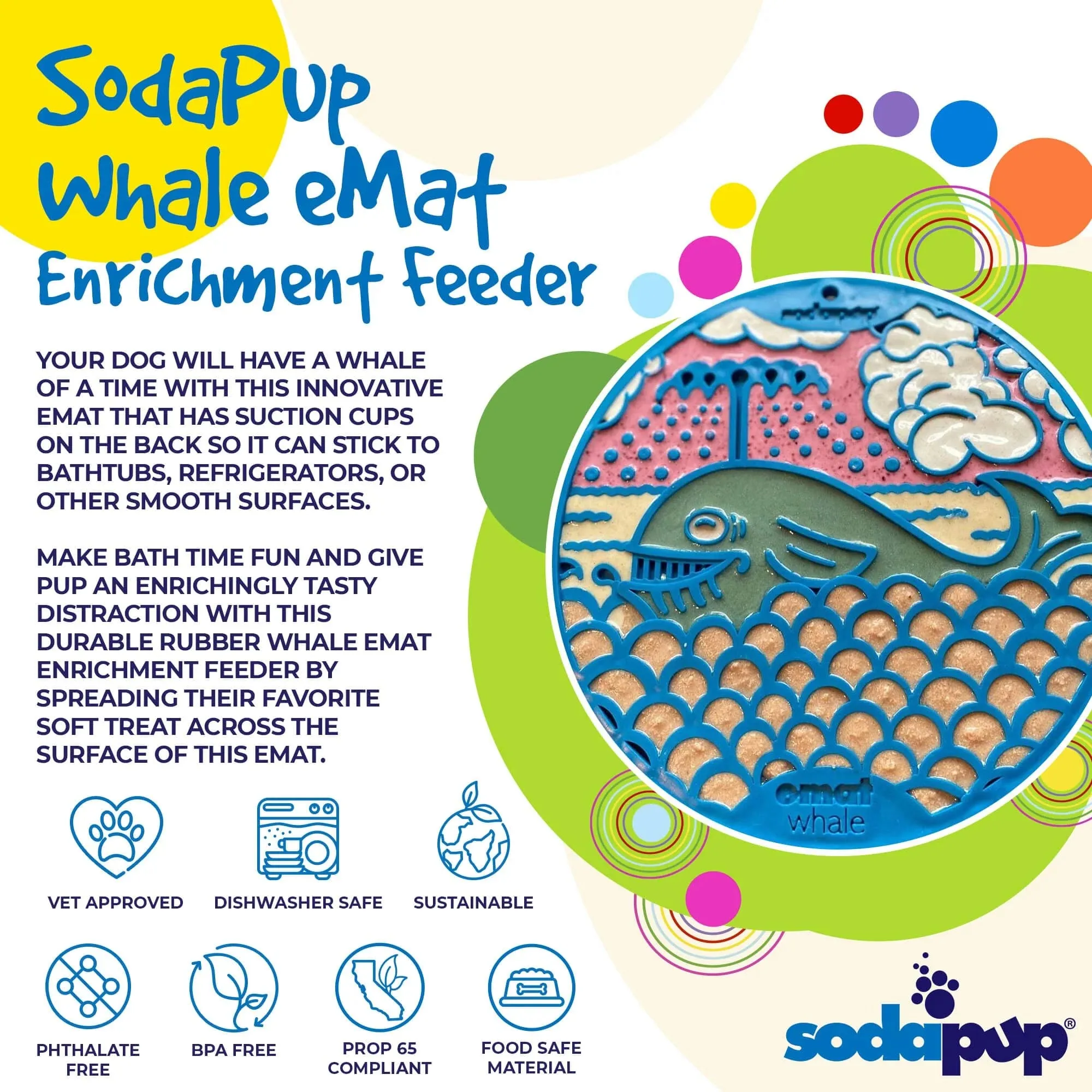 Sodapup Emat Suction Cup Whale