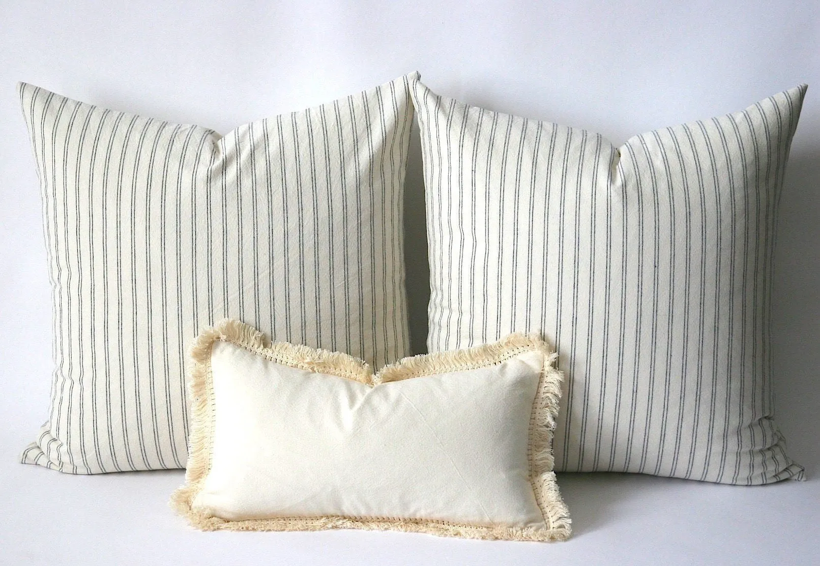 Soft Cream Pillow covers / Decorative pillow cover / Simple Farmhouse pillow cover / Washable pillow covers