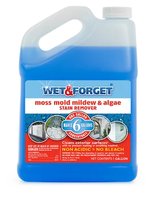 Wet & Forget Outdoor Cleaner Concentrate Moss, Mold, Mildew & Algae Stain Remover (1/2 Gal)