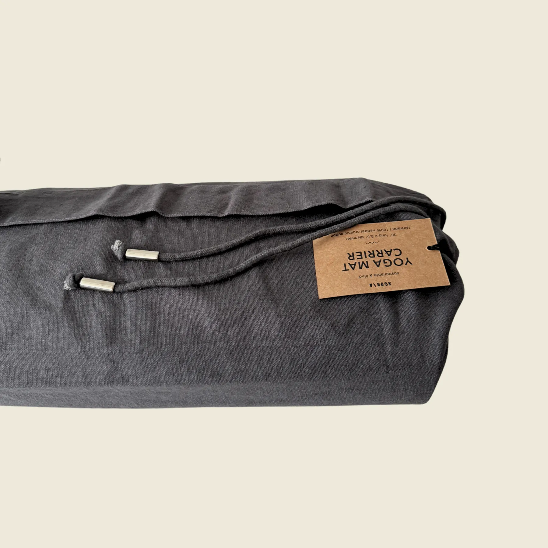 Yoga Mat Bag | GOTS Organic Cotton | Shadow Grey